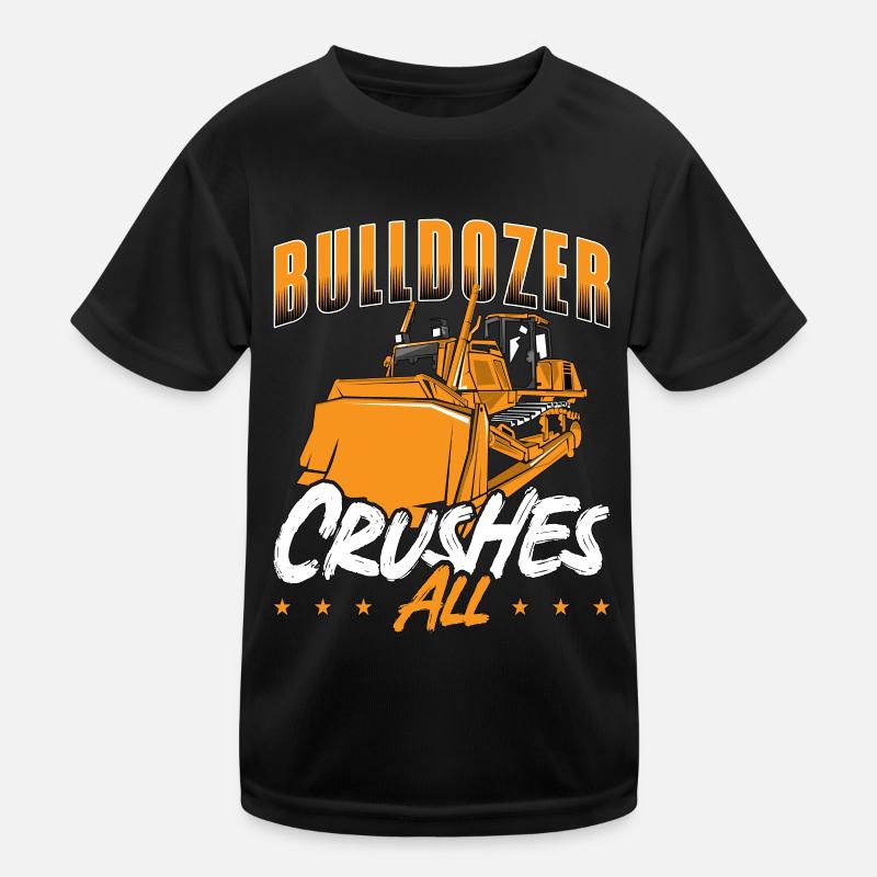 Construction Worker Excavator Bulldozer Bulldozer Bulldozer Bulldozer Gift Kids Functional T-Shirt