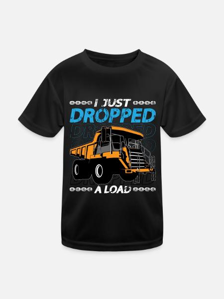 Mining Trucker Ich Habe Gerade Einen Load Mine - Kinder Funktions-T-Shirt - Schwarz - Vorne