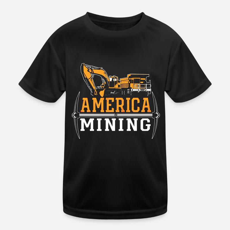 Mining Trucker America Mining Mine Coal Mine Truck Kinder Funktions-T-Shirt