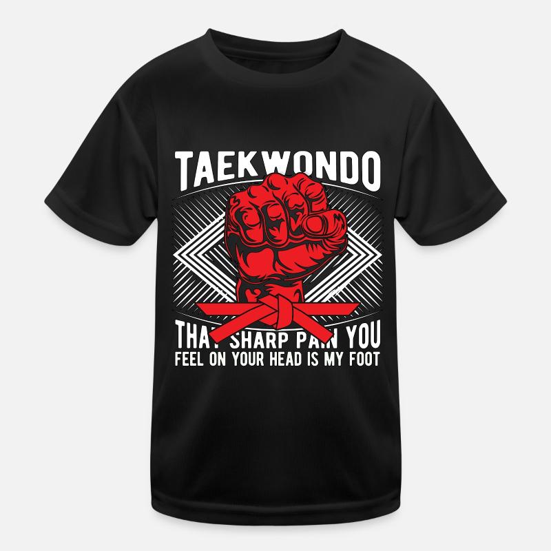 Taekwondo Ce combattant de douleur pointu Combat Karaté T-shirt sport Enfant
