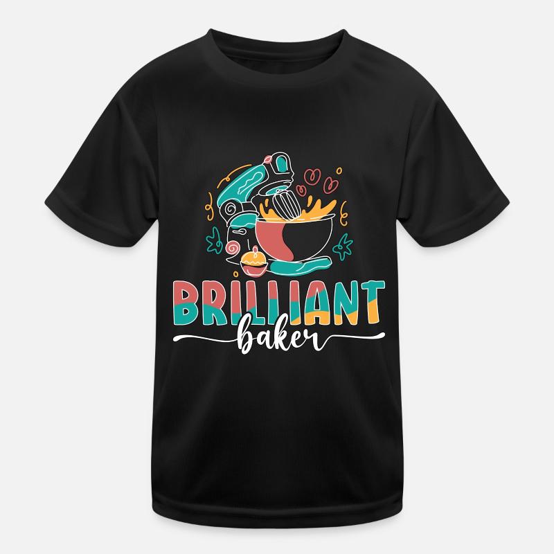 Baker Brilliant Cupcake Baking Bakery Chef Cake Kids Functional T-Shirt
