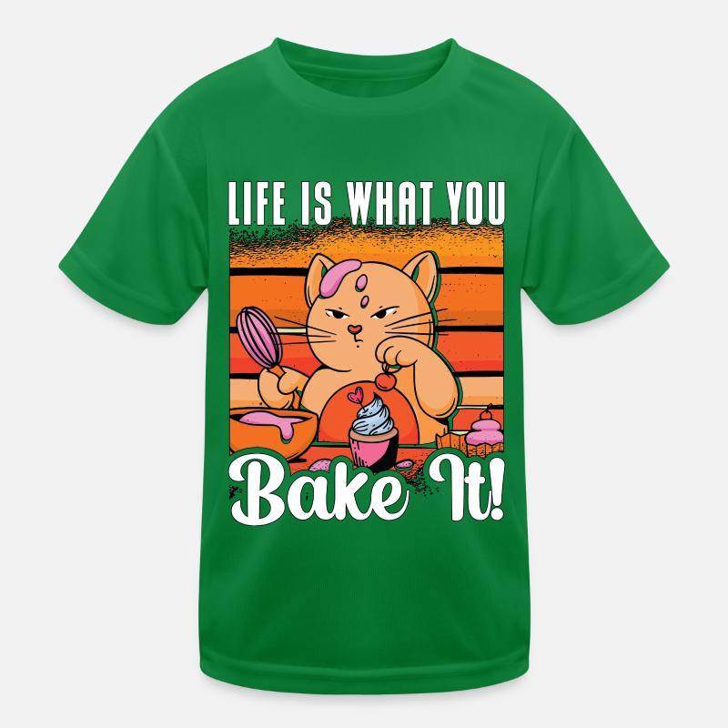 Baker Life Is What You Bake It Baking Bakery Chef Kids Functional T-Shirt