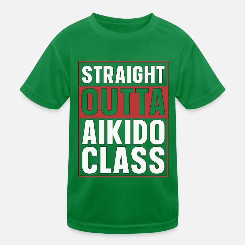 Aikido Straight Outta Aikido Class Samurai Fighter Kids Functional T-Shirt