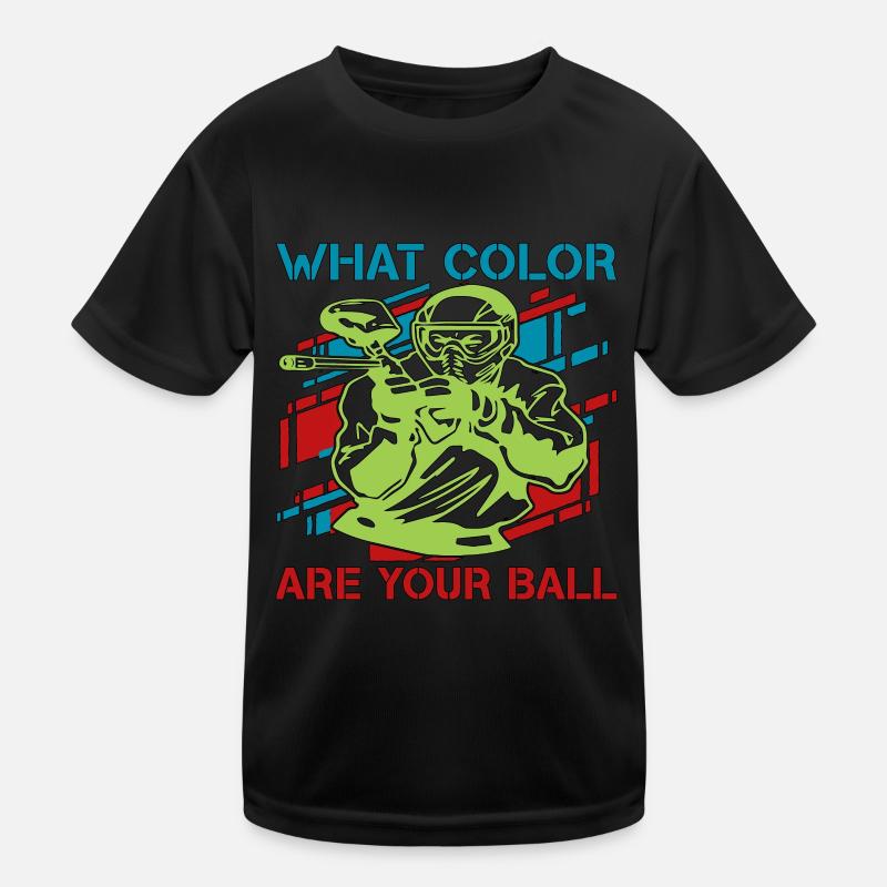 Paintball What Color Are Splatter Paintball Player Kids Functional T-Shirt