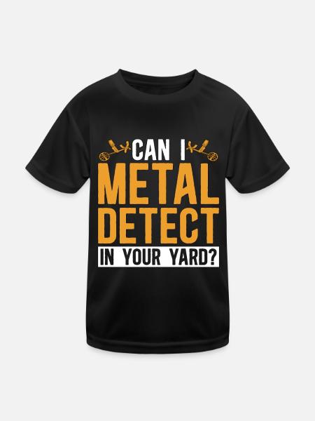 Metal Detecting Can I Metal Dig Hunter Detectorist - Kinder Funktions-T-Shirt - Schwarz - Vorne