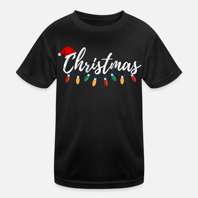 Weihnachtsgeschenk - Kinder Funktions-T-Shirt - Schwarz