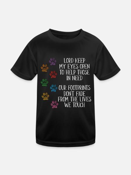 Abandoned Pets Lord Keep My Shelters Animal Lover - Kinder Funktions-T-Shirt - Schwarz - Vorne