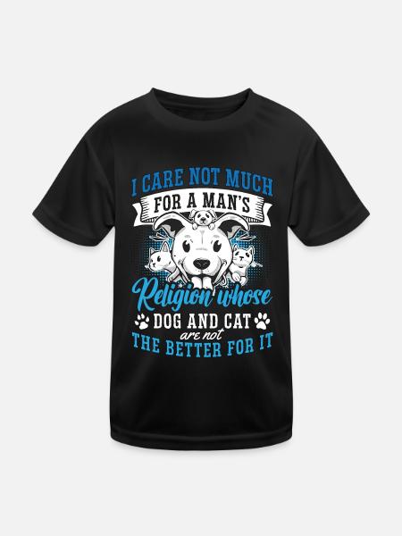 Animal Welfare I Care Not Much For A Man's Animals - Kids Functional T-Shirt - black - Front