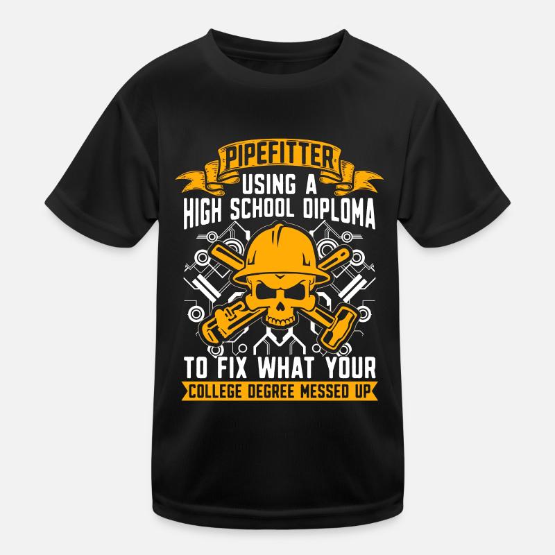 Tuyauteur utilisant un contremaître d’école secondaire Tuyauteur T-shirt sport Enfant