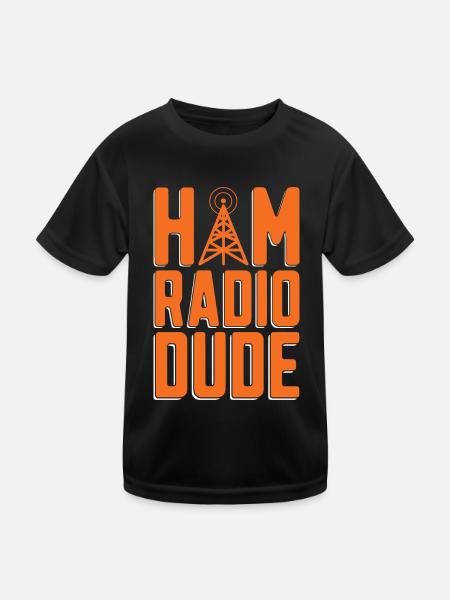 Ham Radio Dude Radio Frequency Ham Radio Operator - Kinder Funktions-T-Shirt - Schwarz - Vorne