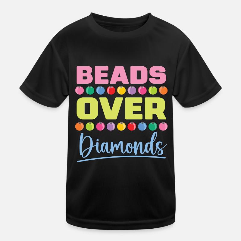 Perles Perles sur diamants Perles Bijoux Perles T-shirt sport Enfant