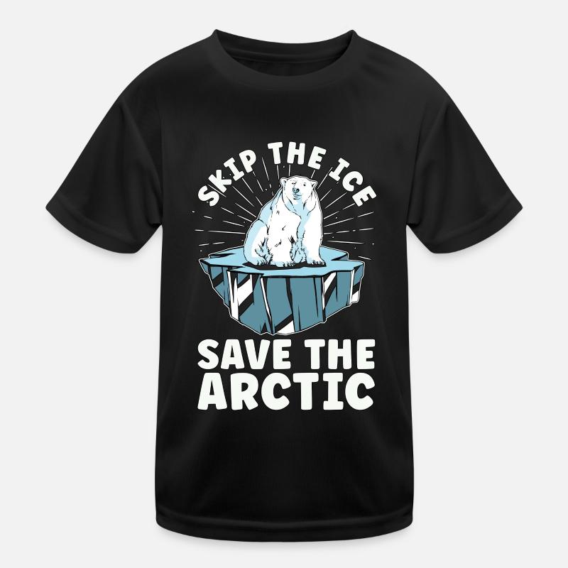 Global Warming Skip The Ice Environment Awareness Kinder Funktions-T-Shirt