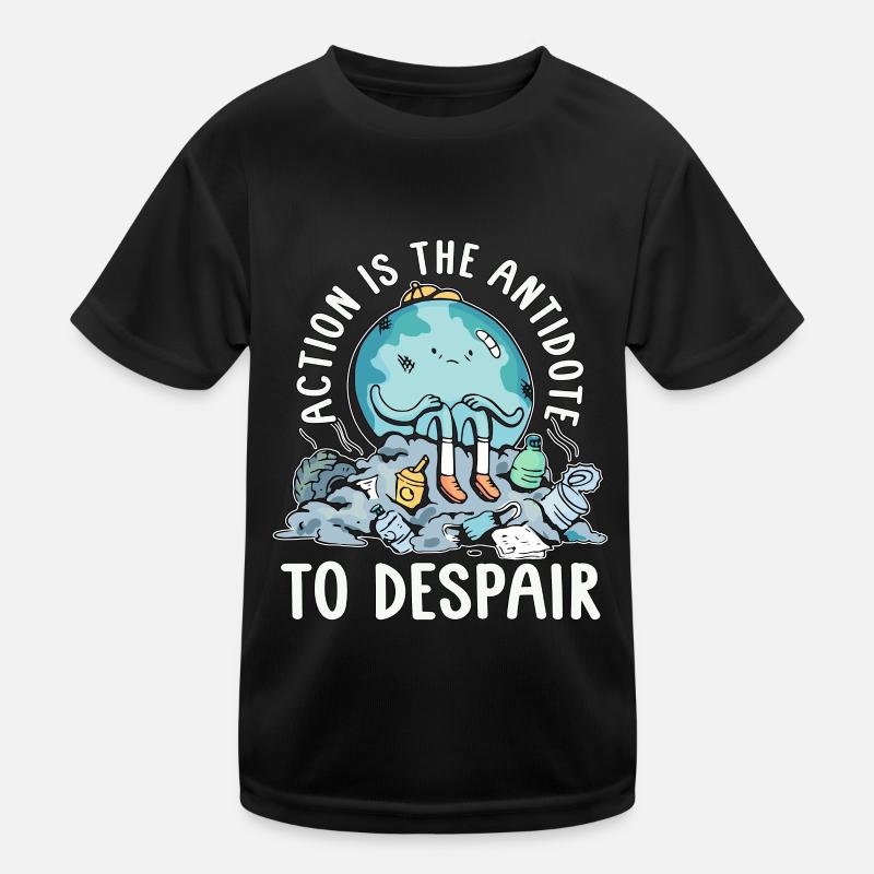 Global Warming Action Is The Antidote Environment Kinder Funktions-T-Shirt