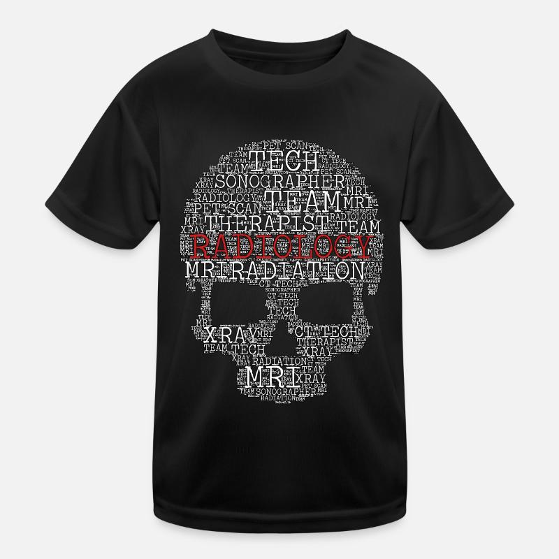 X-ray Tech Radiology Skull Shape Loves Radiologist Kinder Funktions-T-Shirt