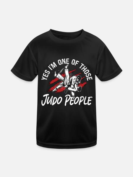 Judo People Fighter Karaté Sports de combat Entraînement - T-shirt sport Enfant - noir - Devant