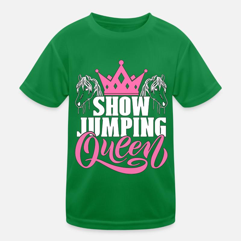 Show Jumping Queen Équitation Cavalier de concours équestre T-shirt sport Enfant
