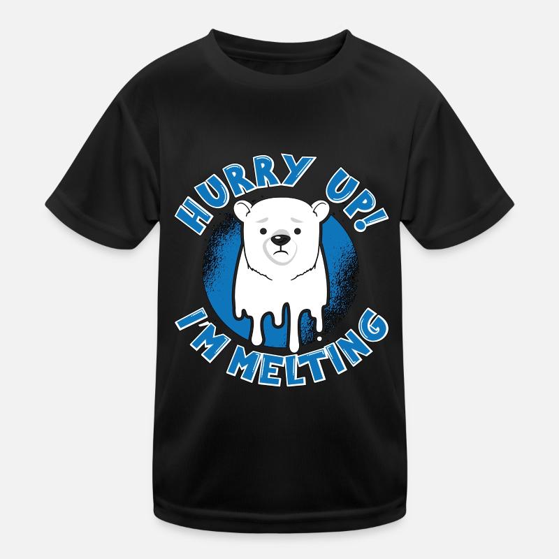 Climate Change Hurry Up I'm Melting Mother Earth Kids Functional T-Shirt