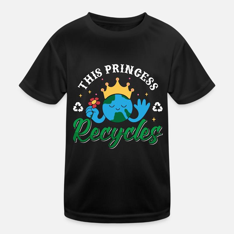 Recycling This Princess Recycles Go Green Recycler Kids Functional T-Shirt