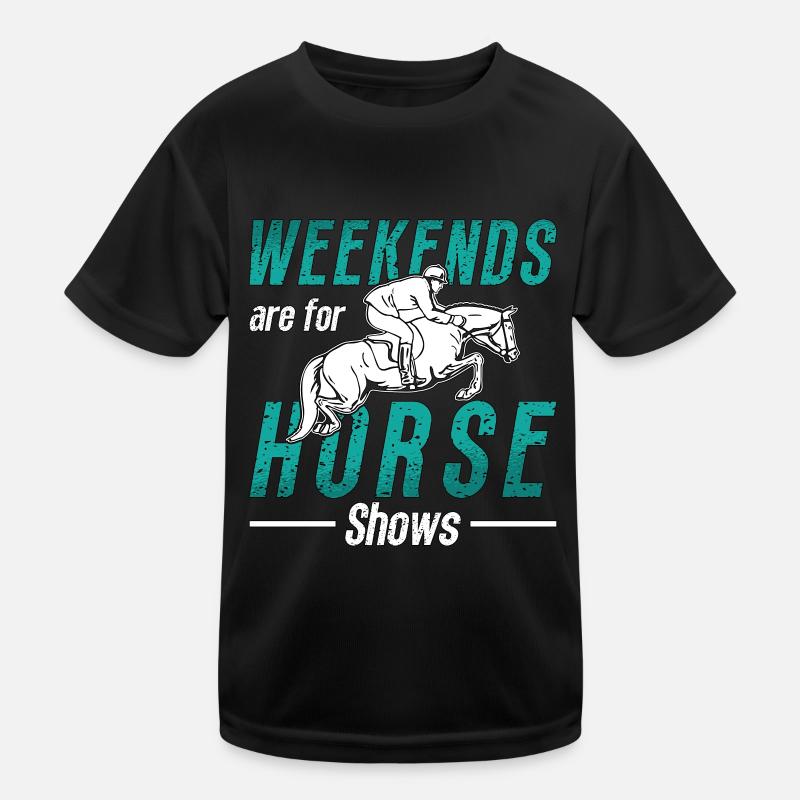 Les week-ends de saut d’obstacles sont pour les chevaux Saut d’obstacles T-shirt sport Enfant