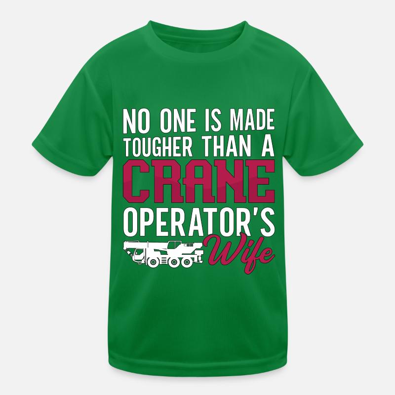 Kran Kranfahrer Kranführer Bauarbeiter Geschenk Kinder Funktions-T-Shirt