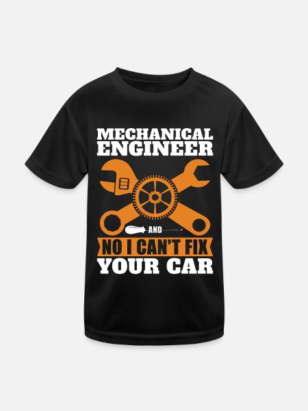 Ingénieur mécanique Non Je ne peux pas réparer Mécanicien automobile - T-shirt sport Enfant - noir - Devant