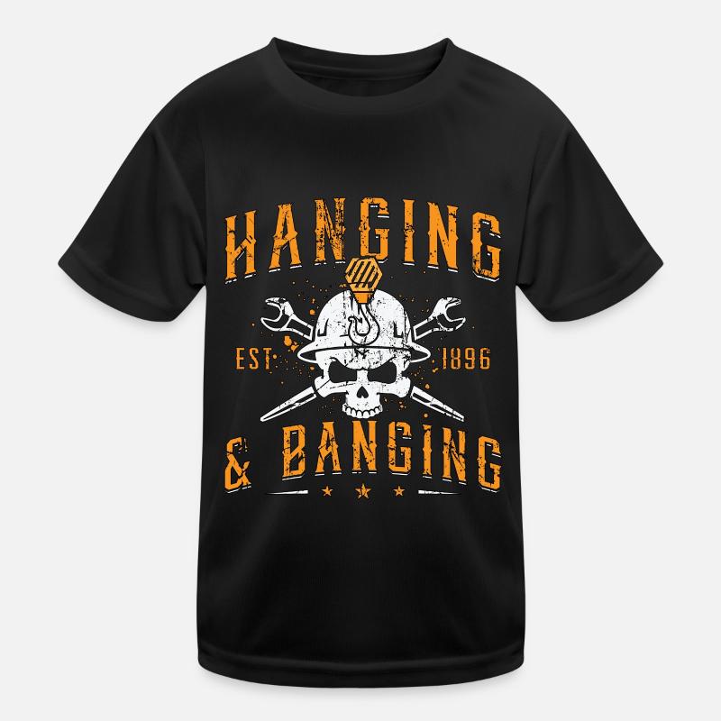 Ironworker Hanging & Banging Welding Ironworkers Kinder Funktions-T-Shirt