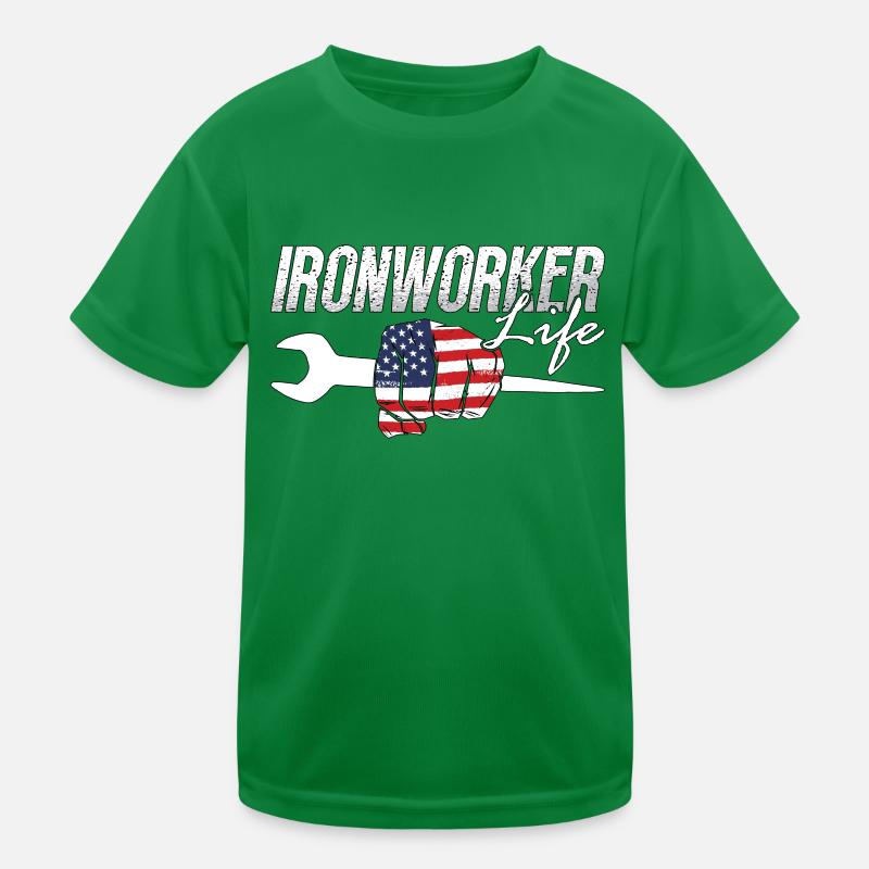 Ironworker Life Welding Metalworker Ironworkers Kids Functional T-Shirt