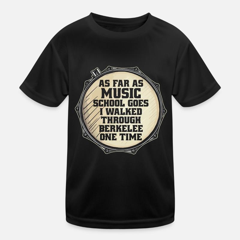 Snare Drum As Far As Music School Percussion Drums Kinder Funktions-T-Shirt