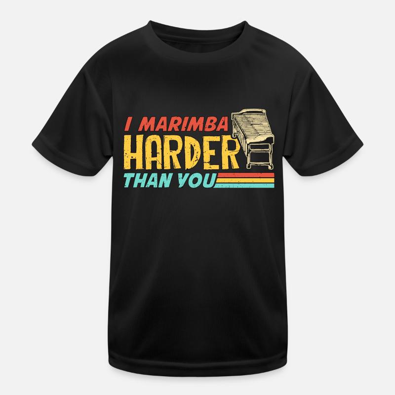 I Marimba Harder Than Retro Mallets Marimba Player Kids Functional T-Shirt