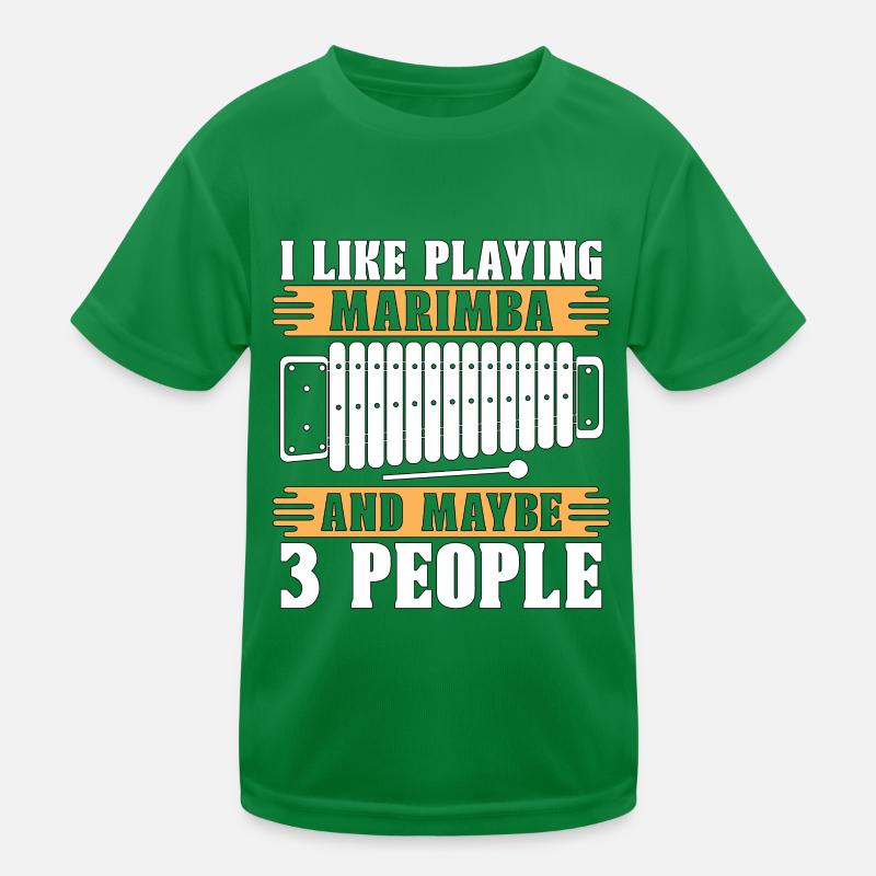Marimba I Like Playing Marimba Mallets Percussion Kids Functional T-Shirt
