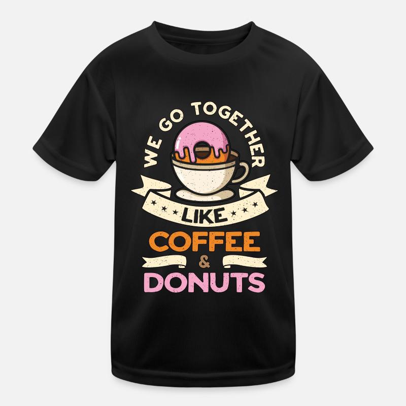 Café et beignets Nous allons ensemble Beignets au café T-shirt sport Enfant