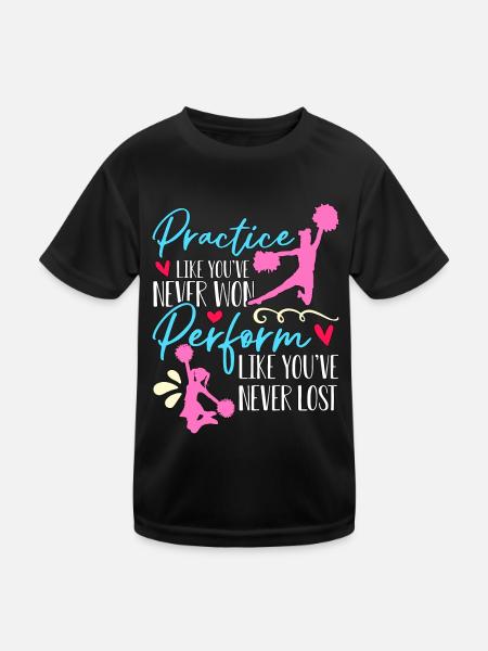 Pratique du cheerleading comme vous n’avez jamais applaudi - T-shirt sport Enfant - noir - Devant