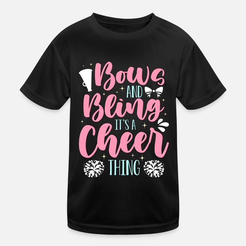 Cheerleading Bows And Bling It's A Cheer Cheering Kinder Funktions-T-Shirt