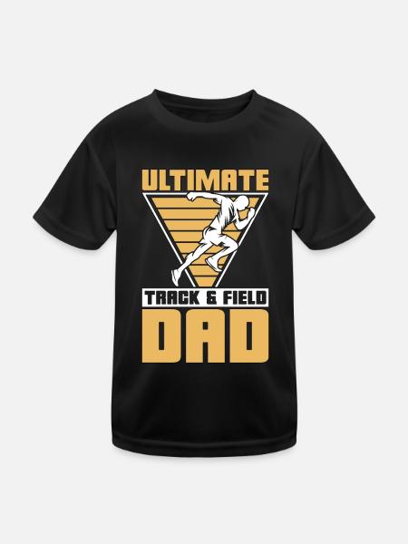 Ultimate Track & Field Dad Sprinting Athletic Race - Kids Functional T-Shirt - black - Front