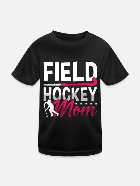 Field Hockey Mom Ice Hockey Team Loves Goalkeeper - Kinder Funktions-T-Shirt - Schwarz - Vorne