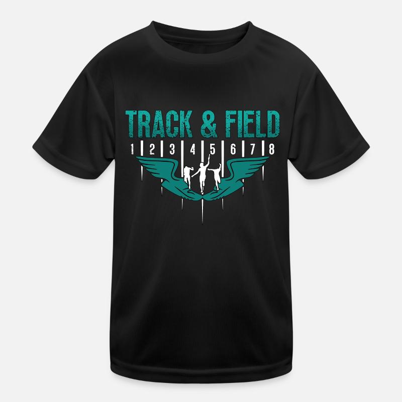 Track And Field Athletic Training Runner Sprinting Kinder Funktions-T-Shirt