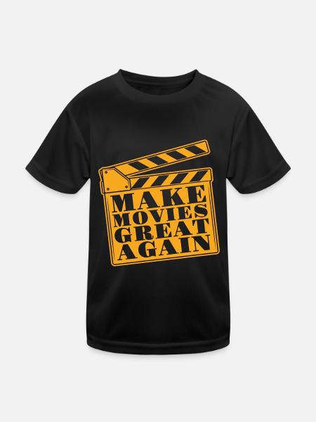 Réalisation de films Make Movies Great Again Réalisateur de films - T-shirt sport Enfant - noir - Devant
