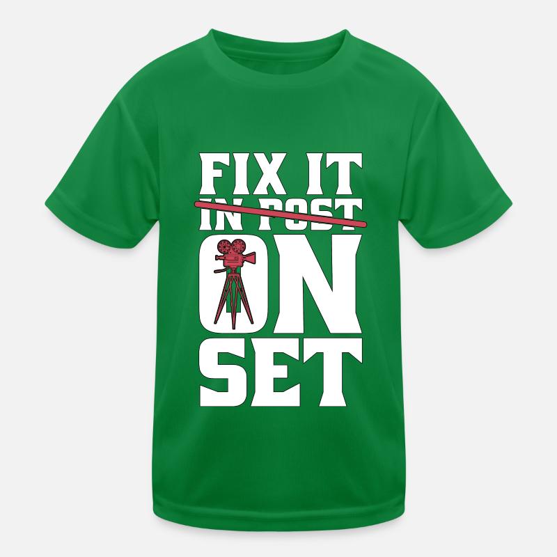 Filmmaking Fix It On Set Cinematographer Filmmaker Kids Functional T-Shirt