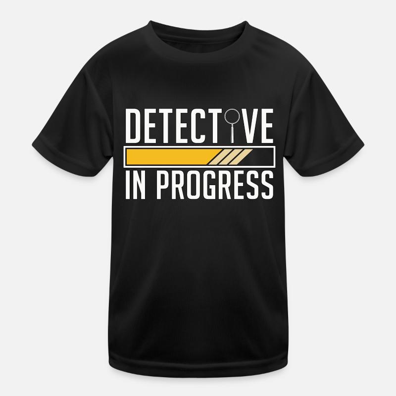 Detective In Progress Law Enforcement Fingerprint Kids Functional T-Shirt