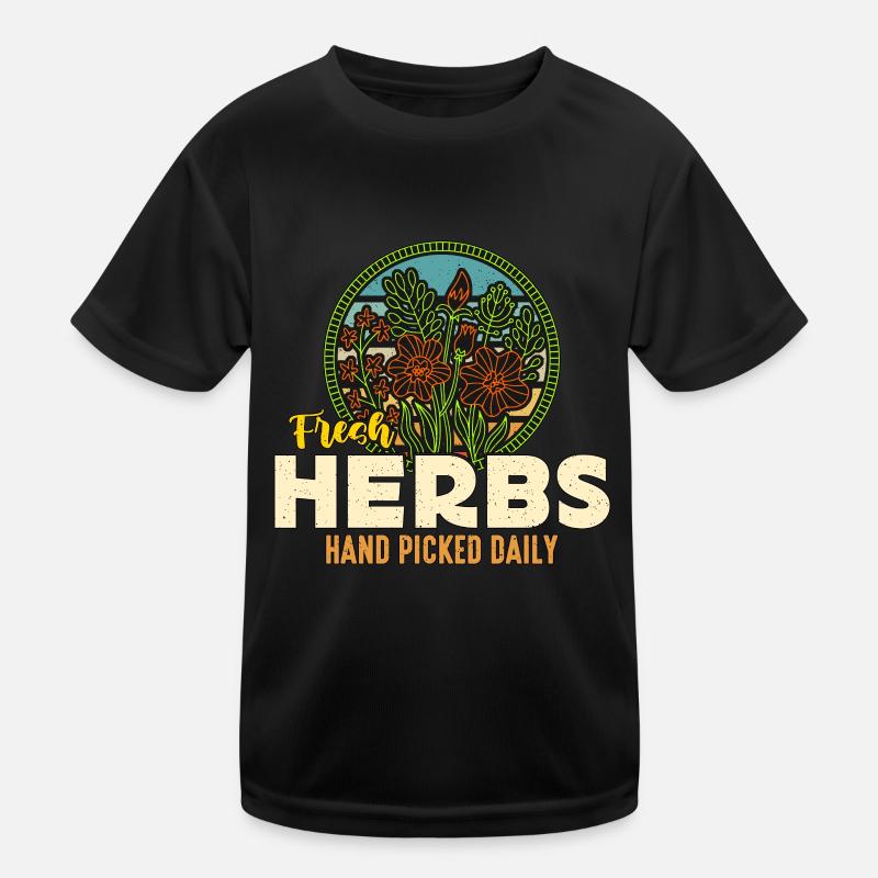Herbalism Fresh Herbs Hand Picked Herbal Herbalist Kinder Funktions-T-Shirt