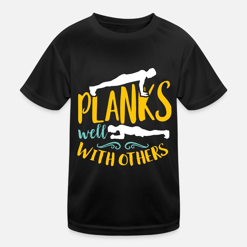 Pilates Planks Well With Others Pilates Instructor Kinder Funktions-T-Shirt