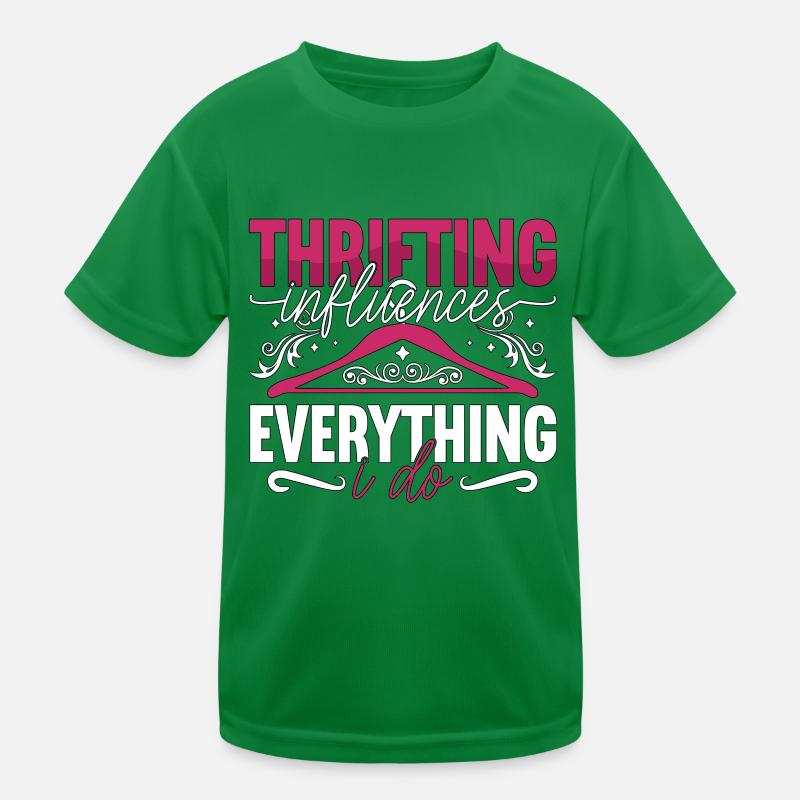 Thrift Shopping Thrifting Influences Second Hand Kinder Funktions-T-Shirt