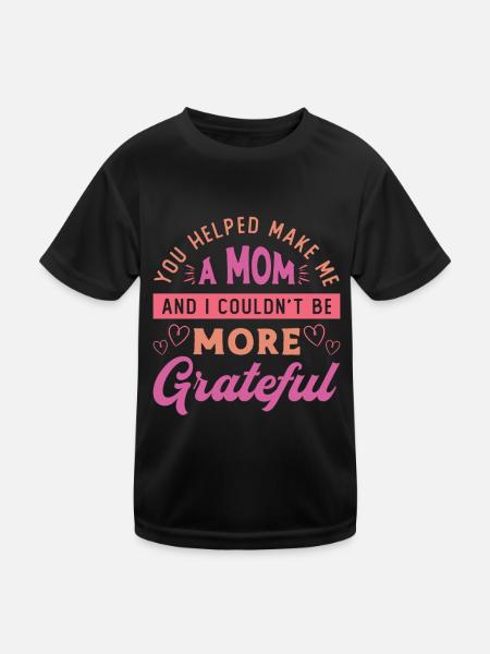Surrogacy You Helped Make Me A Mom Surrogate Mama - Kinder Funktions-T-Shirt - Schwarz - Vorne