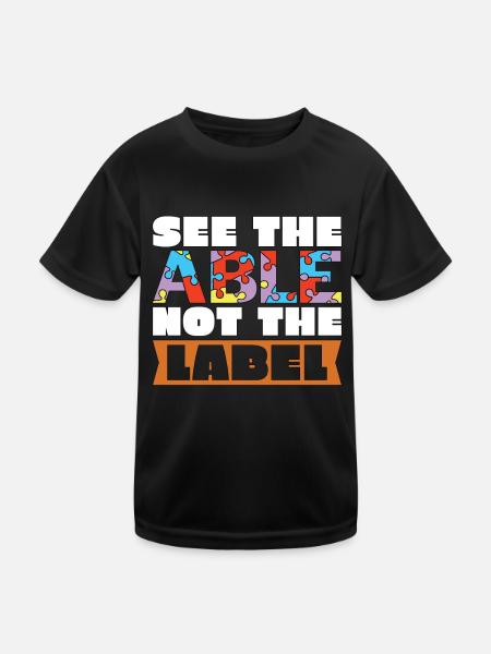 IEP See The Able Not The Label Special Education - Kinder Funktions-T-Shirt - Schwarz - Vorne