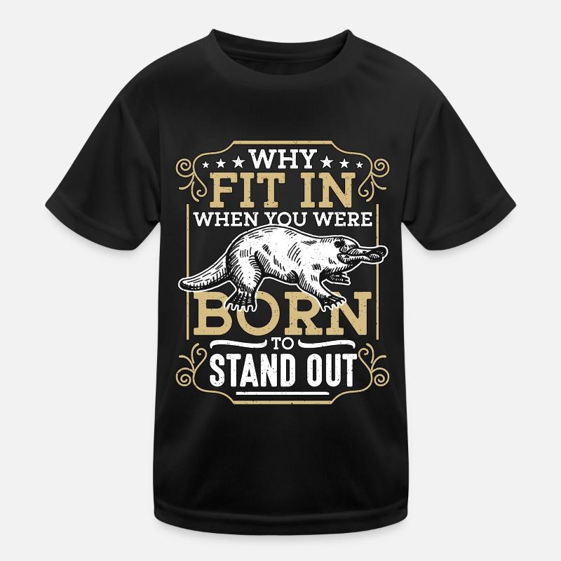 Ornithorynque Pourquoi s’intégrer quand on vivait fossile T-shirt sport Enfant