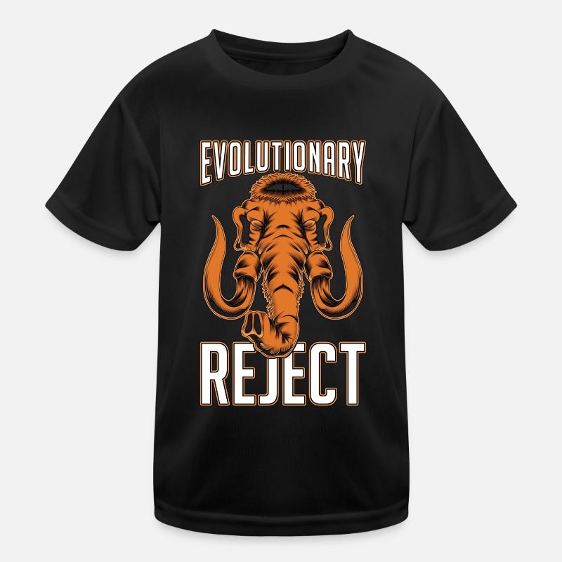 Woolly Mammoth Evolutionary Reject Trunked Animals Kids Functional T-Shirt