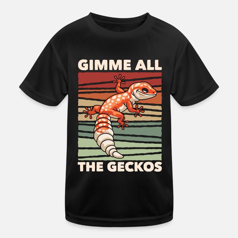 Leopard Gecko Gimme All The Geckos Reptile Owner Kids Functional T-Shirt