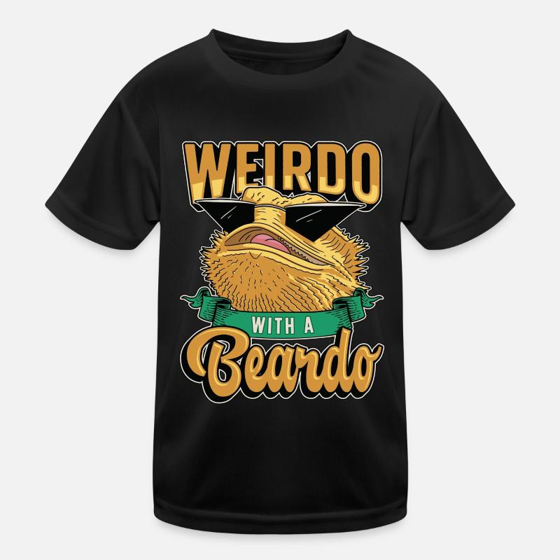 Bearded Dragon Weirdo With A Beardo Lizard Lover Kinder Funktions-T-Shirt