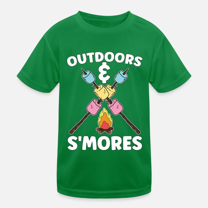 S'mores Outdoors & S'mores Roasting Marshmallows Kinder Funktions-T-Shirt