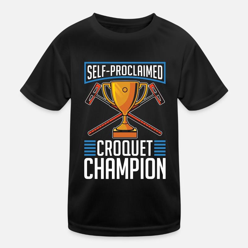 Croquet Self-Proclaimed Croquet Champion Mallet Kids Functional T-Shirt